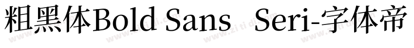 粗黑体Bold Sans   Seri字体转换